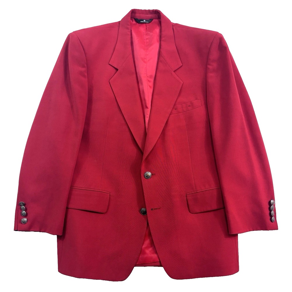 VTG American Airlines 38S 39S 40S bright red‎ blazer jacket sport suit coat mens